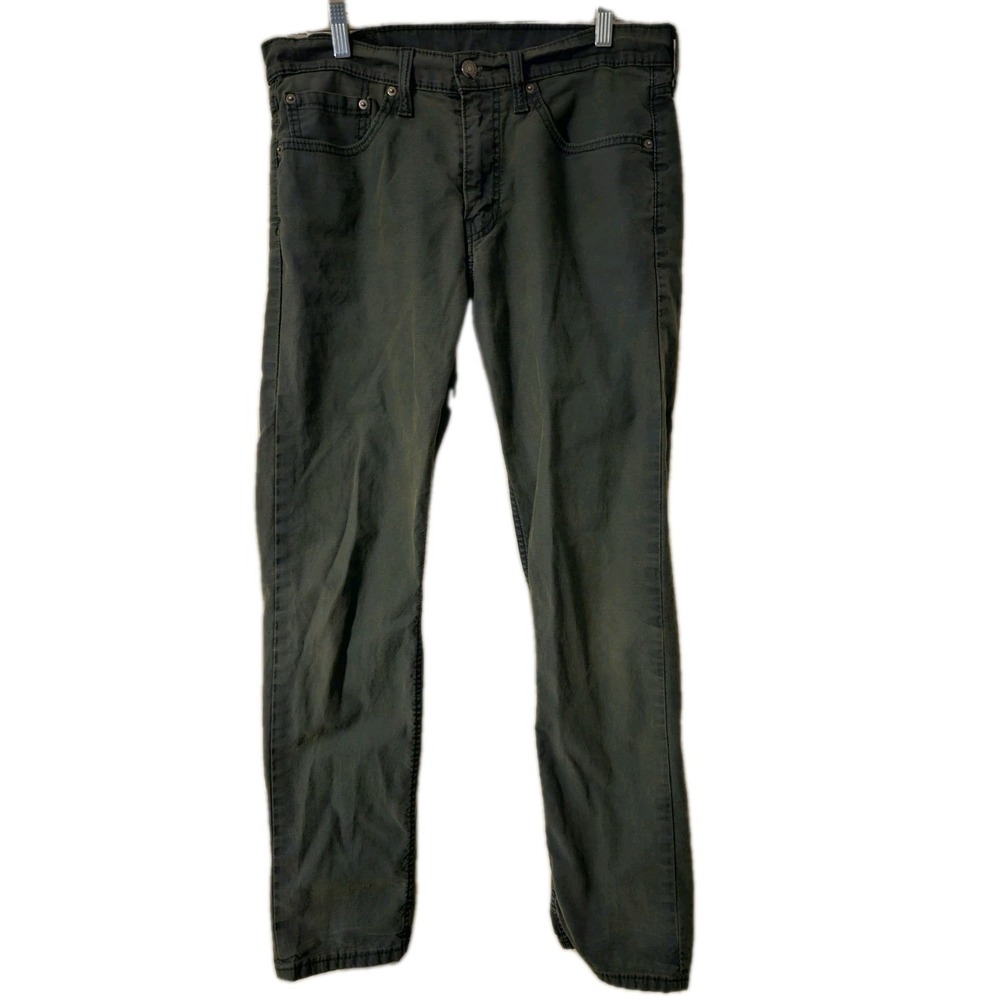 Levis 508 Jeans Pants Mens Size‎ 32x32 Olive Green Taper Fit Cotton Blend